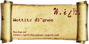Wottitz Ágnes névjegykártya